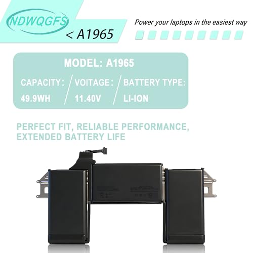 Image of A1965 A1932 A2179 Battery Replacement for MacBook Air 13 inch Retina (Late 2018 2019) A2179 (Early 2020) EMC 3184 3302 MacBook Air8,1 8,2 9,1 MRE82LL /A MRE92LL /A MVFH2LL /A MVFM2LL /A MRE82B /A