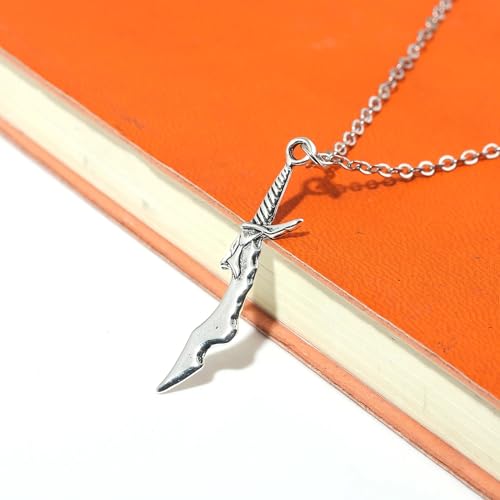 Solo Leveling Sung Jin-woo Sword Dagger Pendant Chain Necklace - Silver2