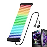 photo de bandeau informatique Espacement amélioré pour le flux d'air : Le connecteur 8P24Pin de ces bandes LED RGB assure une compatibilité universelle avec les GPU et facilite un câblage ordonné. Cela améliore le dégagement des ventilateurs du refroidisseur, bénéfique pour les systèmes haute performance en maintenant un flux d'air optimal pendant les utilisations prolongées.