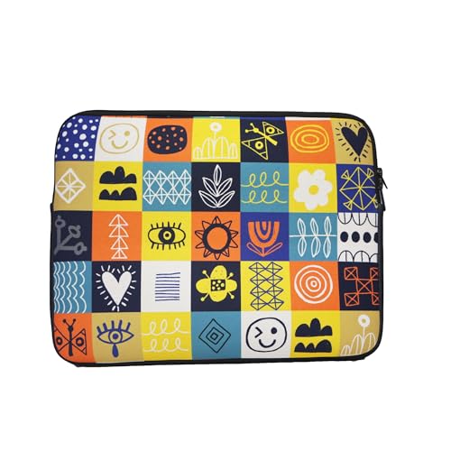 Tediline Laptop Sleeve 15.6 Inch- Printed Abstract Design, Thick Protective Neoprene Material Cover - Lightweight, Durable, and Stylish Laptop Case for Laptops, MacBook, and Accessories