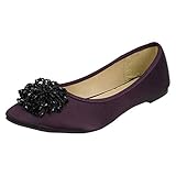 Dessus en satin F80089 Ballerines pour femme, violet, 37 EU