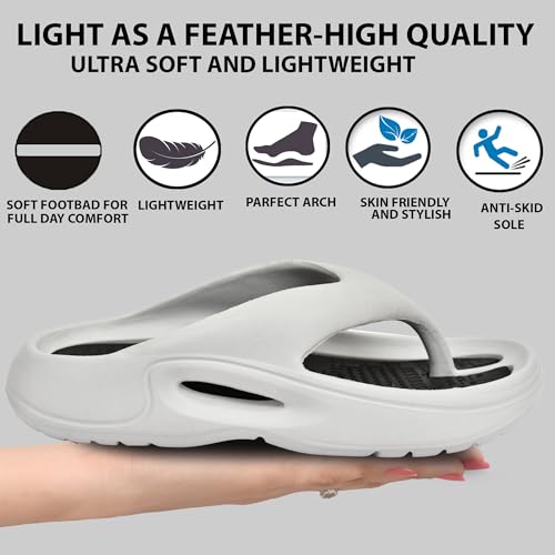 Image of HEALTH FIT Extra Soft Premium Slippers with Soft Acupressure Comfortable & Light Weight Stylish & Anti-Skid Classic Ultra Soft Casual Waterproof & Everyday Flip Flops HF147