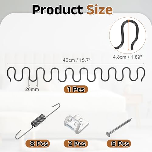 Ressort serpentin de 40 cm pour rénover le canapé du salon en acier robuste - 3