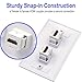 VCE 4K HDMI Keystone Jack 6-Pack, HDMI Female to Female Adapter HDMI Coupler Snap-in for Keystone Wall Plate, White