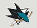 NHL San Jose Sharks Die-Cut Color Decal, 8"x8", Team Color