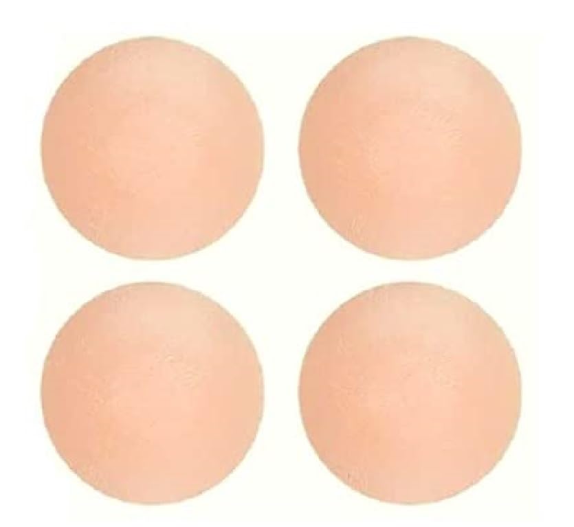4 Pcs Reusable Silicone Nipple Pasties Nipple pads for Girls Breast Comfortable Invisible Adhesive Nipple Cover for Women (Skin Color)-image-35