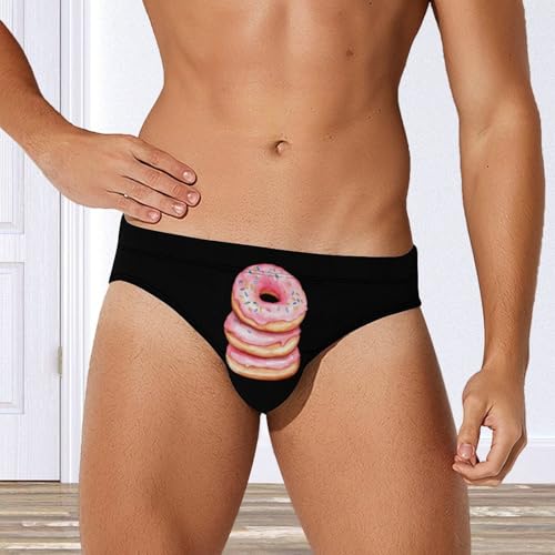 Sprinkled Doughnuts Donut Mens Swim Briefs Sexy Bikini Swimwear Bathing Suits Trunks4