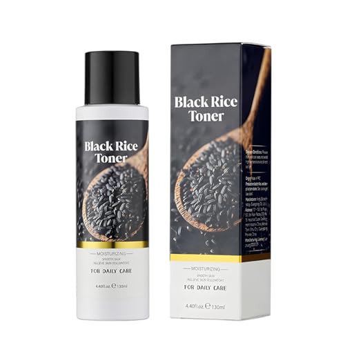 Tónico Facial Arroz Negro 130ml, Tónico Hidratante Arroz Negro Piel, Agua Facial Calmante, ArrozNegro Todo Tipo Piel, TónicoBrillo Natural, TónicoPiel Fresca Arroz - Loción Tónica Equilibrio