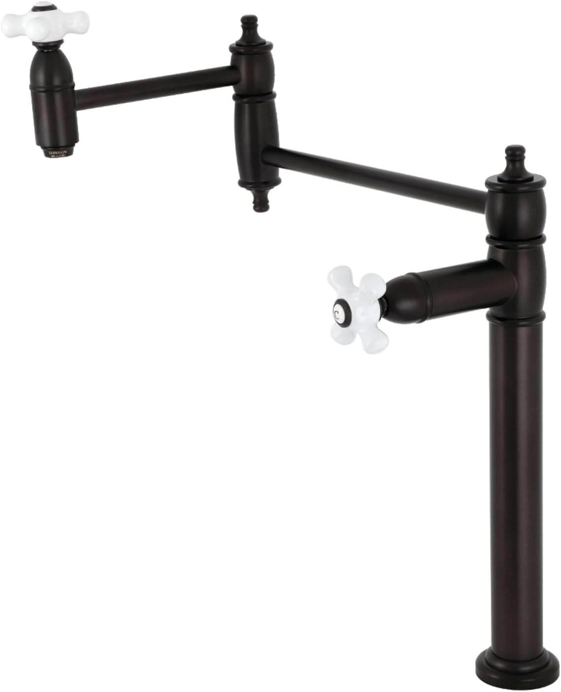 Kingston Brass KS3705PX Restoration Deck Mount Pot Filler, Oil Rubbed Bronze