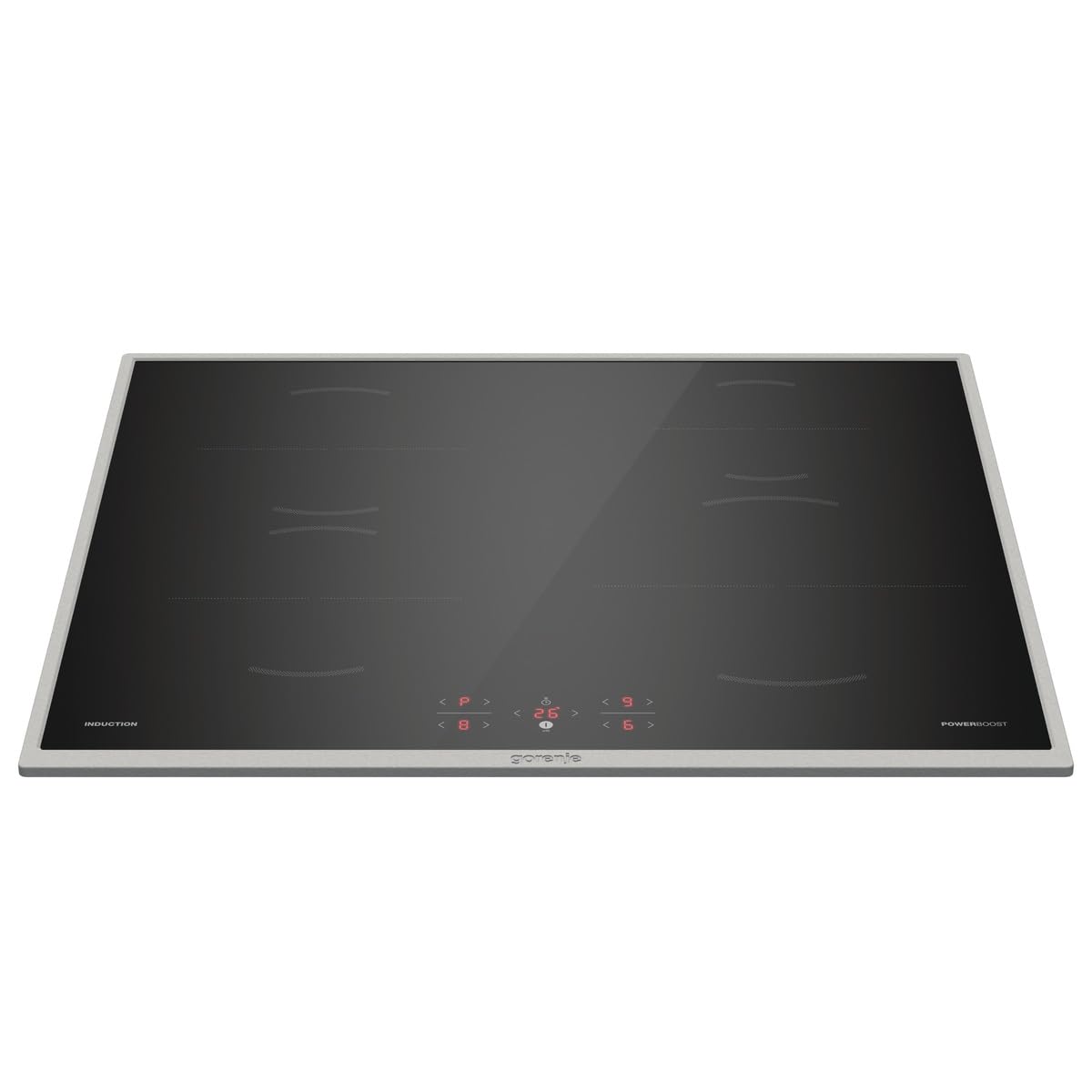 Gorenje GI6401BX Induktionskochfeld, Made in Europe, BigZone, Powerboost, Topferkennung, TouchControl, Timer, Kindersicherung, Restwärmeanzeige, Edelstahlrahmen
