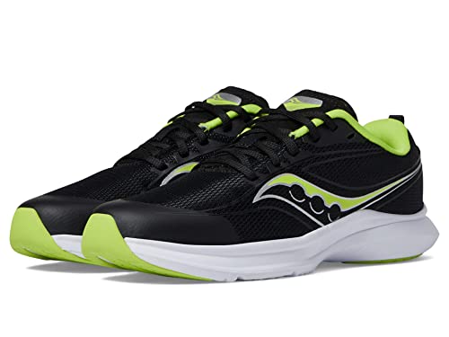 Saucony Unisex Child Kinvara 13 Running Shoe, Black/Lime, 12 Big Kid US