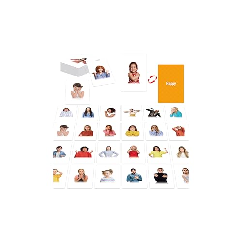 50 Emotion Flashcards, Realistic Feeling Picture Cards Emotion Picture Photos