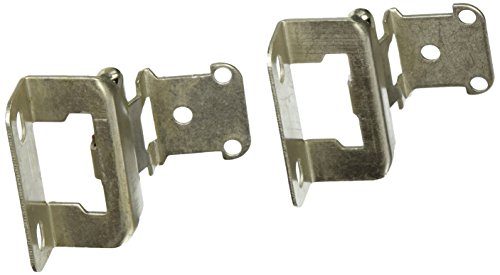 Cosmas 27550-Sn Satin Nickel Self Closing Partial Wrap Cabinet Hinge 1/2" Inch Overlay (Pair) [27550-Sn] #TOP19
