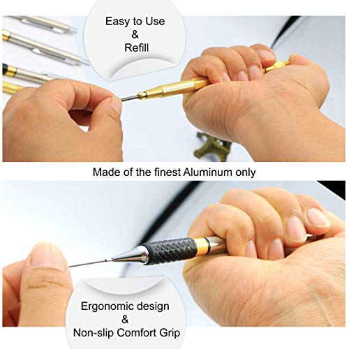 Bellofy Mechanical Pencils Set for Drafting, Drawing, Writing - 14 Pieces 0.5, 0.7, 0.9mm Leads 2B, HB, 2H Graphite Lead Holders 2.0mm - Lead Refills - Erasers - Artist Sketching Mechanical Pencils
