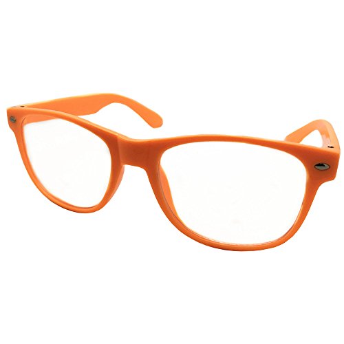 FancyG Classic Retro Fashion Style Clear Lenses Glasses Frame Eyewear - Orange