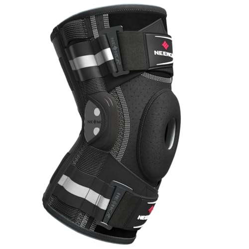 NEENCA Professional Knee Brace for Knee Pain, Adjustable Hinged Knee Support with Removable Side Stabilizers, Strong Stability for Joint Pain Relief, Meniscus Tear, ACL, PCL, Runner, Sports