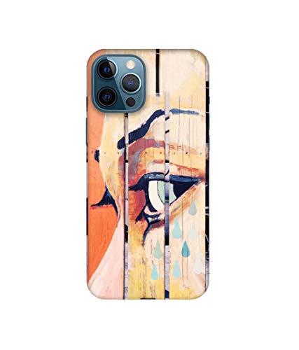 Image of Amazon Brand - Solimo Designer Potrat On Wood 3D Printed Hard Back Case Mobile Cover for Apple iPhone 12 Pro Max
