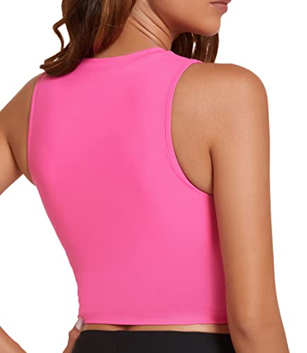 Image of Sports Bras for Women Removable Padded Athletic Yoga Running Crop Tops Sleeveless Gym Workout Tops