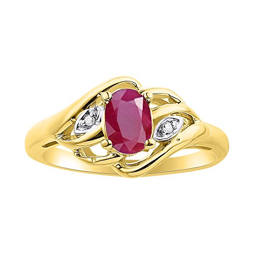 Bague rubis en argent plaqué or jaune : le cadeau idéal avec étoile et pierre de naissance