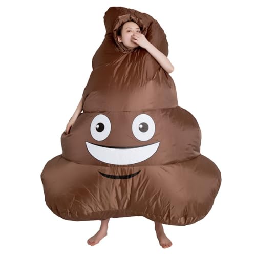 Fituenly Déguisement Gonflable Crotte Drôle, Adultes, Caricature Humoristique, Halloween, Noël, Cosplay, Fête