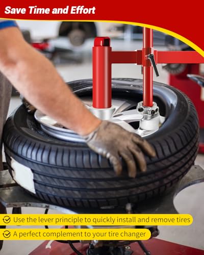 Krysolad Manual Tire Changer Duck Head Kit with Silver Cone, Cast Steel Duck Head Tire Changer, Fit for Most Car Tires