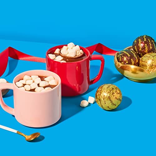 Image of Bombombs Hot Chocolate Bombs, Classic Milk Chocolate Cocoa Bomb Gift Set, Includes 2 Flavors; Caramel Candy and Fudge Brownie Filled with Mini Marshmallows, Set of 10