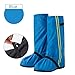 Altsuceser Oxford Cloth Leg Gaiters, Waterproof Anti-Skid Silicone Shoe Sleeves Leg Guards for Men and Women, for Hiking, Hunting and Walking Blue 2XL