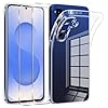 Phoona Coque pour Samsung Galaxy S25 FE avec 2 Pièces Protection Écran en Verre Trempé,Ultra Transparente Silicone en Gel TPU Souple pour Samsung S25 FE Couqe,Antichoc Anti-Jaune Etui Bumper