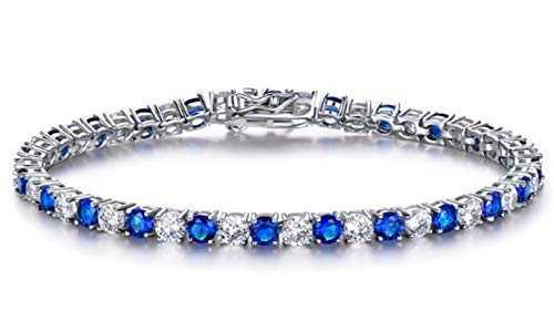 Bracelet femme argent saphir le cadeau de mariage romantique