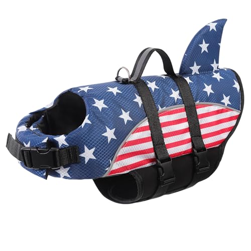 Queenmore XS Dog Life Vest for Boating American Flag Life Vest for Swimming by Queenmore - Used condition - Image 9