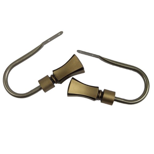 Rod Desyne Fort Curtain Holdback Pair, Antique Brass #TOP14