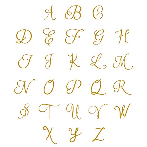 Lillian Vernon Script Personalized Monogram Guest Towels - 5 Foil Initial Color Options, Linen Feel Disposable Set for Bathroom, Wedding, & Party - Pack of 100, 13