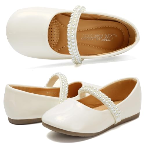 CIOR Toddler Girls Ballet Flats Shoes Ballerina Bowknot Jane Mary Princess Dress Shoes for Wedding Party School2