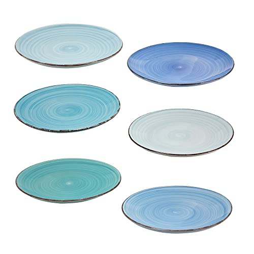 doriantrade Frühstücksteller Set Keramik 6 Stück, Kuchenteller,...