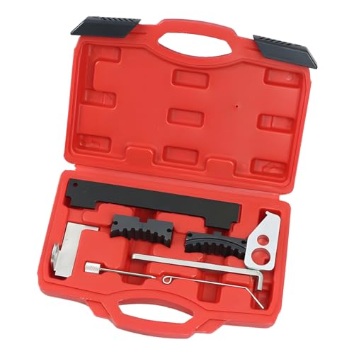 FALVFUN Car Timing Tool Kit Vehicle Engine Camshaft Holding Belt Timing Locking Kit Automotive Camshaft Tensioning Alignment Tool Set Compatible with 16V 1.4 1.6 1.8 en6340 km6340 (Red)