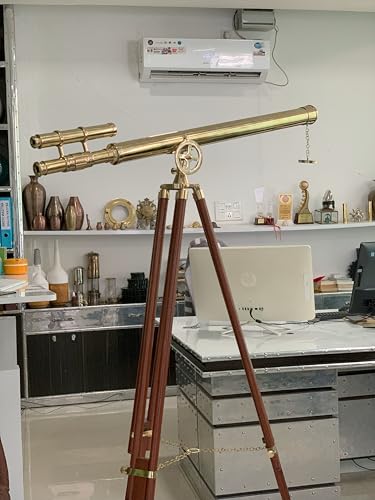 Telescopio Náutico de Latón con Trípode de Madera 64" miniatura 5