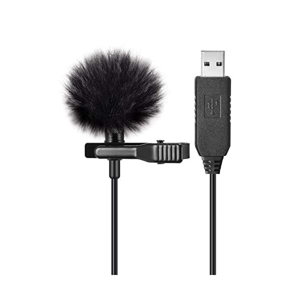 PChero [Verbesserte] Mikrofon für Computer, USB Lavalier Revers Clip-on Omnidirektionale Kondensator Mic Mikrofon für… – Bild 7