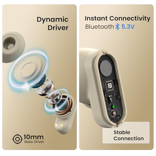 Portronics Store Portronics Harmonics Twins S16 TWS Earbuds, Beige - Image 3