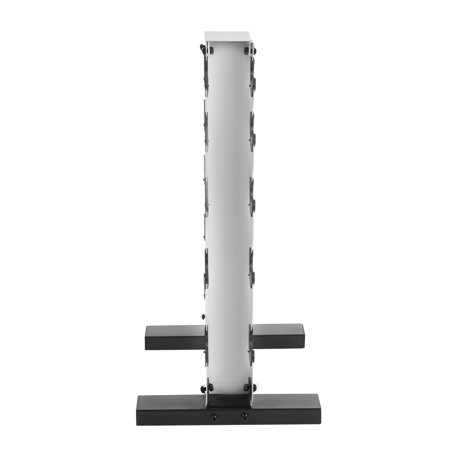Supporto per bilanciere a 5 livelli, 34 x 32 cm, in acciaio con protezione in gomma, portata 100 kg
