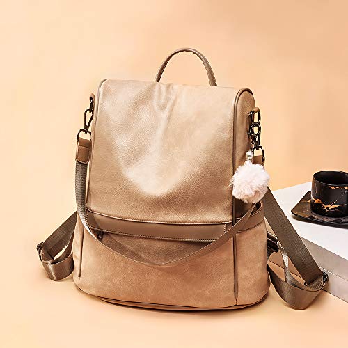 Image of CHERUTY Women Backpack Purse PU Leather Anti-theft Casual Shoulder Bag Fashion Ladies Satchel Bags
