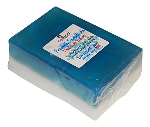 Frosted Snowflake Scented Dual Action Soap Bar. By Diva Stuff