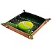 YATELI Kleine Aufbewahrungsbox,Herren-Valet-Tablett,Tennisball auf dem Rasenplatz,Leder Catchall Organizer für Coin Box Key Schmuck