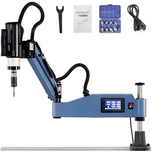 FLNOZAMZ Machine à tarauder électrique M3-M16 Perceuse à tarauder 360 ° Bras de taraudage électrique Universel 0-375 TR/Min Perceuse à taraudeuse à servomoteur...