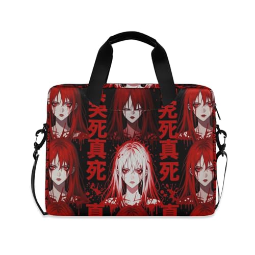 Funda para portátil con asa y correa 15.6 pulg roja miniatura 1