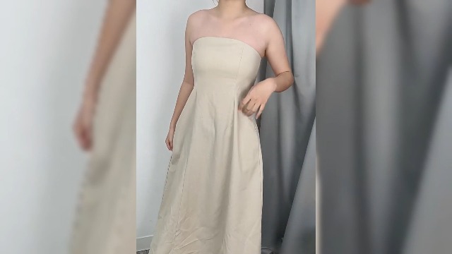 LXYZXZ Aesthetic White Cotton Linen Blend Maxi Dress