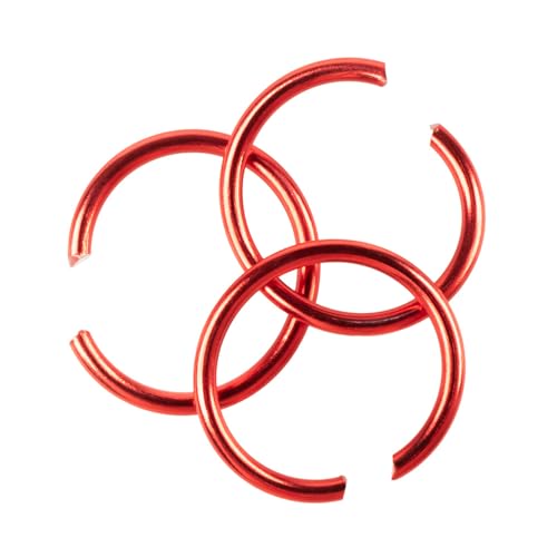 Craft County Metal Jump Rings – Connecting Loops for Chains and Jewelry (Red 6mm, 300 Pack)