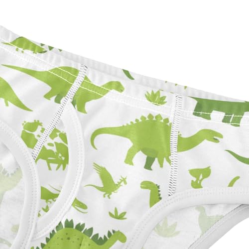 Dinosaurs Green Silhouette Toddler Boys' Comfort Kids Underwear Cute Children Undies4