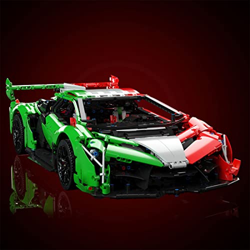 AMOC Technik Statische Version Sportwagen Baukasten für Lamborghini, 3611 Teile+ 1:8 Sportwagen Bauset, Kompatibel mit… – Bild 6