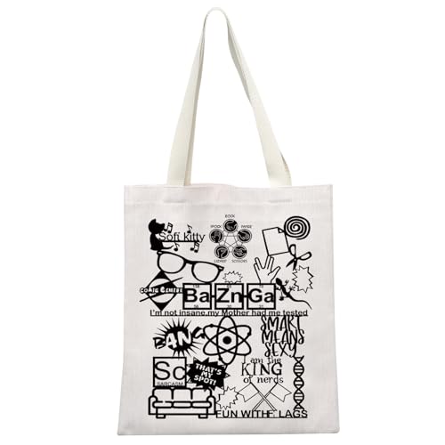 MYSOMY Big Bang - Bolsa de hombro inspirada en el programa de televisión de Leonard y Sheldon, regalo para científicos Physicis, Bang Tb3, 13.7inch*15.7inch