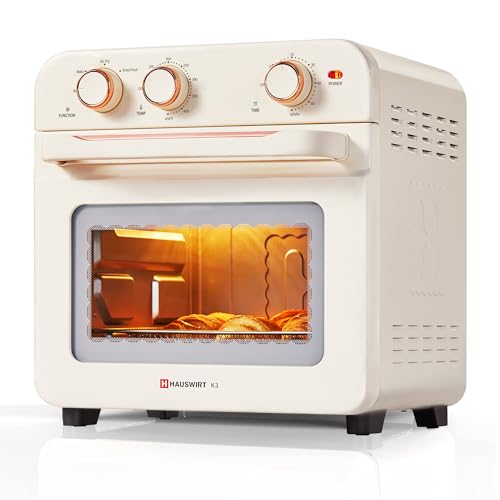 Hauswirt-Air-Fryer-Toaster-Oven-Combo-K319QT-Retro-Toaster-Oven-Air-Fryer-OvenCountertop-Convection-Oven1250W150F-450FNon-Stick-Stainless-SteelOnline-Recipe-Booklet-cream-white Hauswirt Air Fryer Toaster Oven Combo K319QT Retro Toaster Oven Air Fryer OvenCountertop Convection Oven1250W150F 450FNon Stick Stainless SteelOnline Recipe Booklet cream white